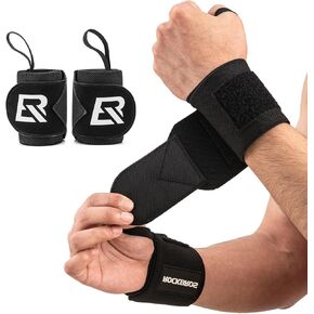 ROCKBROS Wrist Wraps for Weightlifting 22" Weight Lifting Wrist Wraps with Thumb Loop Premium Quality Wrist Straps for Powerlifting Competition, Strength Training, Bodybuilding