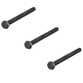 M10 x 6 inches Hex Head Screw Bolt, M10-1.5 150mm Long 2pcs Carbon Steel Grade 8.8, Black Oxide Finish, Full Thread, Hexagon Head Bolts Right Hand External Hex Drive