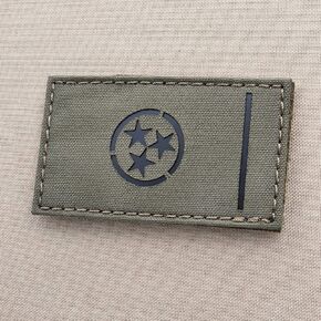 IR Ranger Green Tennessee State Flag 2x3.5 Infrared IFF Tactical Morale Touch Fastener Patch