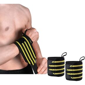 Wrist Wraps for Weightlifting 24" (Set of 2) – Premium Quality Wrist Support Straps, Lifting Straps, and Wristbands with Thumb Loop for Bodybuilding, Strength Training, Powerlifting & Cross-Training