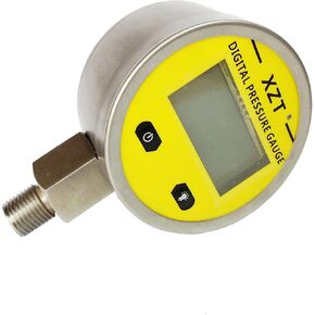 XZT 2.4" 3600PSI Digital Hydraulic Pressure Gauge，Hydraulic Pressure Sensor，Pressure Manometer with 1/4 inch NPT-Base Entry for Air,Gas,Water