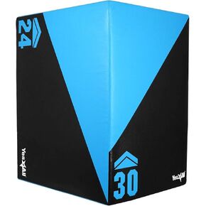Yes4All 3 in 1 Foam Plyometric Jump Box Jump Training & Conditioning-Plyo Jump Box for Jump Training Fitness Workout Exercise - Heavy - 20x24x30