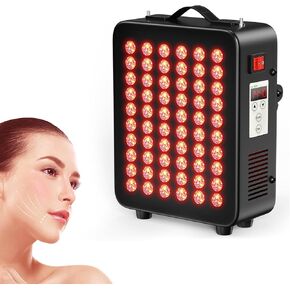 Red Light Therapy, Dual Chip Clinical Grade Infrared red Light Therapy Device with 660nm 850nm High Power Panel for Face and Body Recovery, Improve Sleep, Skin Health