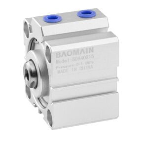 Baomain Compact Thin Air Cylinder SDA 40x15 40mm Bore 15mm Stroke PT1/8 Port