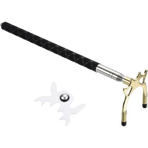 PATIKIL Retractable Billiards Cue Stick Bridge, Pool Cue Accessory with Removable Metal Head for Pool Table Competition
