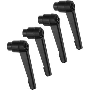 uxcell 4Pcs M8 Adjustable Knobs Handle Female Thread Push Button Ratchet Quick Release Locking Rotating Bolt for Lathe Machinery, Black