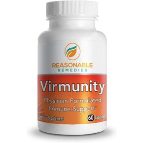Virmunity - Immune Support Supplement, 60 Capsules for Adults, with Vitamin C and E, Selenium, Zinc, Antioxidants, NAC, and probiotics.