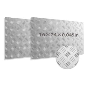 48"×16" Aluminum Diamond Plate Sheet, 17GA Standard Anodized Diamond Plate for Cargo Trailer, Truck,Work Bench, Garage