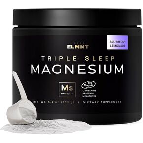 Magnesium L-Threonate Triple Sleep Drink w. Apigenin, Theanine, Melatonin - 5X Strength Magnesium for Sleep Magtein Magnesium Threonate Supplement Powder Natural Sleep Aid Adults + Cortisol Supplement