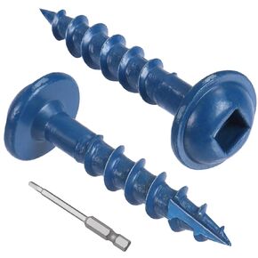 Pocket Hole Screws 2 1/2 Inch, 80Pcs Pocket Screws #8 x 2-1/2", Blue Coated Wood Screws for Exterior, Coarse Thread Square Drive, Self-Tapping Tip