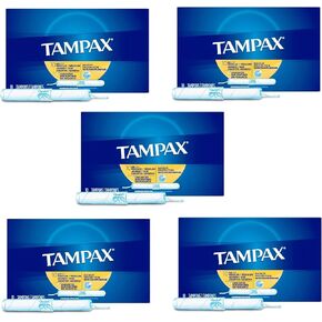 Tampax Tampons Regular Absorbency - 10 ct, Pack of 5
