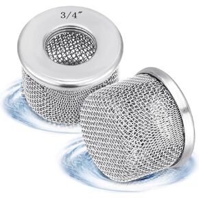 Tandefio 2 Pcs Paint Sprayer Filter Inlet Strainer Suction Hose for Airless Sprayer Replacement Stainless Steel Double Screen Filter, Pump Inlet Strainer for Industrial Plumbing(3/4" NPT Thread)