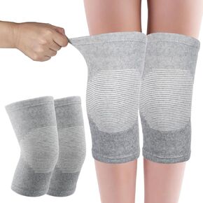 Bamboo Knee Sleeve, Elastic Compression Knee Brace Breathable Knee Pads Leg Sleeves Thicken Thermal Knee Braces Relieve Knee Pain Knee Sleeves for Men Women Ski Cycling Dance Running