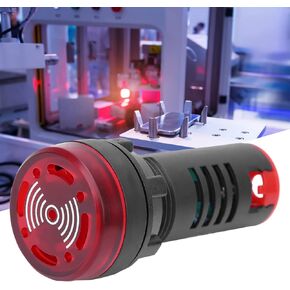 10Pcs LED Buzzer AD16-22SM Red Light Flash Alarm Indicator Lamp with Buzzer AC/DC12V, Buzzer and Speaker