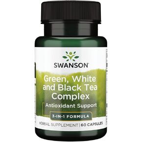 Swanson Green White & Black Tea Complex 200/200/200 Milligrams 60 Capsules