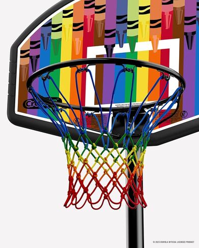 سبالدينج X كرايولا 32 بوصة طوق كرة سلة محمول متداخل مركب صديق للبيئة مع مجموعة علامات محكمة صغيرة in Kuwait