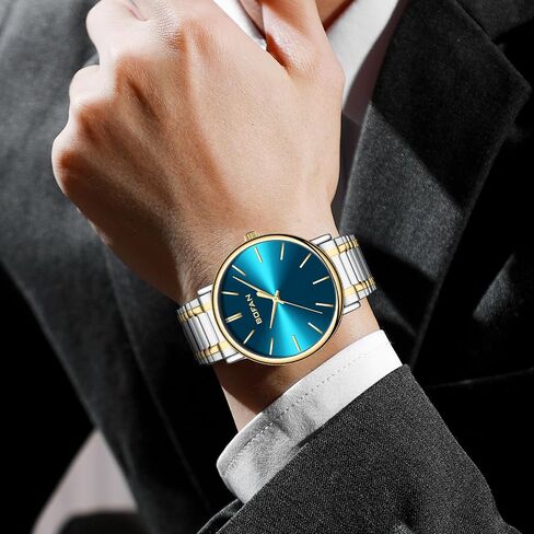 BOFAN Watches for Men Fashion Simple Mens Watches with Stainless Steel Expansion Band,Minimalist Dial,Water Resistant. in Saudi Arabia