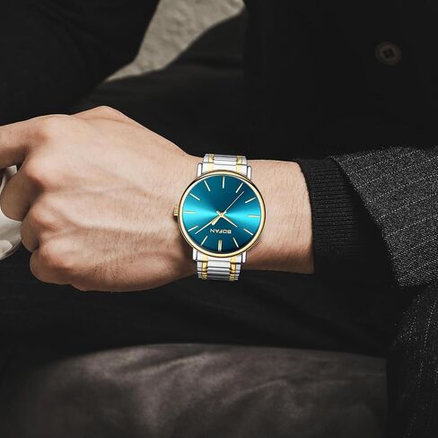 BOFAN Watches for Men Fashion Simple Mens Watches with Stainless Steel Expansion Band,Minimalist Dial,Water Resistant. in Saudi Arabia