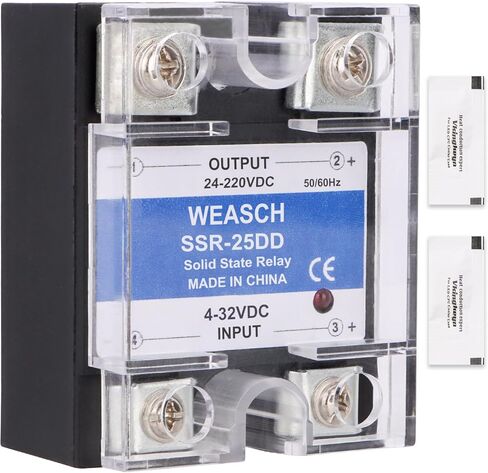 Single Phase Solid State Relay, SSR-25DD, DC to DC, Input 4-32VDC to Output 24-220VDC, 40A 50-60Hz (1) in Saudi Arabia