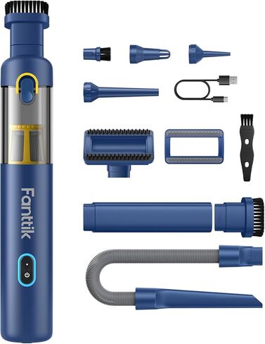 Fanttik Slim V8 Apex Car Vacuum, 19000PA High Power, 4 in 1 Portable Mini Vacuum, 2.5H Type-C Fast Charge, 40 Mins Runtime, RobustClean™ Handheld Vacuum for Car, Home, Keyboard Cleaning, Gray in Kuwait