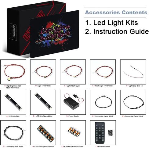 BrickBling LED Lights for Lego Technic Planet Earth and Moon in Orbit, Creative Light Kit Compatible with Lego 42179 Solar System Space (Lights Only, No Model) in Kuwait