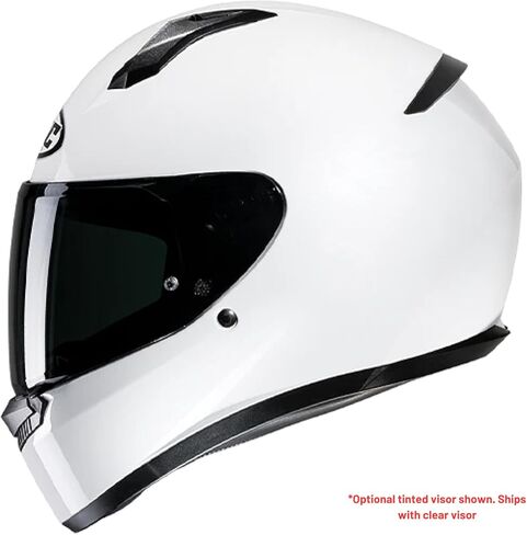 HJC C10 Men's Street Motorcycle Helmet - White / Large in Kuwait