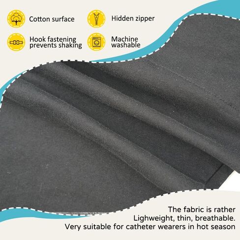 Catheter Leg Bag Pants for Men Women, Dual Pocket Pure Cotton Knit Pants to wear with catheter in Saudi Arabia
