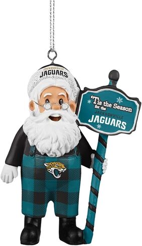 FOCO Indianapolis Colts Santa Wearing Overalls Holiday Ornament in Saudi Arabia