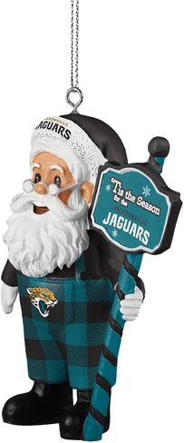 FOCO Indianapolis Colts Santa Wearing Overalls Holiday Ornament in Saudi Arabia