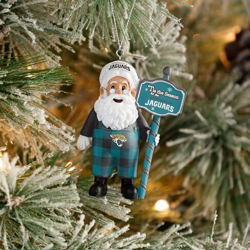 FOCO Indianapolis Colts Santa Wearing Overalls Holiday Ornament in Saudi Arabia