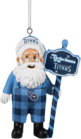 FOCO Indianapolis Colts Santa Wearing Overalls Holiday Ornament in Saudi Arabia