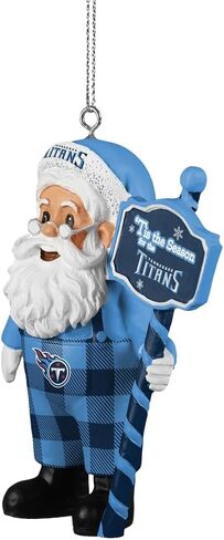 FOCO Indianapolis Colts Santa Wearing Overalls Holiday Ornament in Saudi Arabia