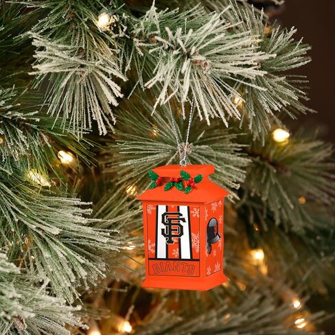 FOCO - MLB Baseball Team Holiday Light Up Lantern Xmas Christmas Tree Hanging Ornament (Los Angeles Dodgers) in Saudi Arabia