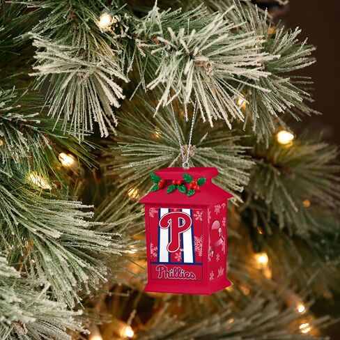 FOCO - MLB Baseball Team Holiday Light Up Lantern Xmas Christmas Tree Hanging Ornament (Los Angeles Dodgers) in Saudi Arabia