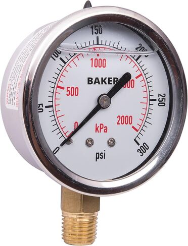 Baker AVNC-300P Pressure Gauge, 0 to 300 psi in Kuwait
