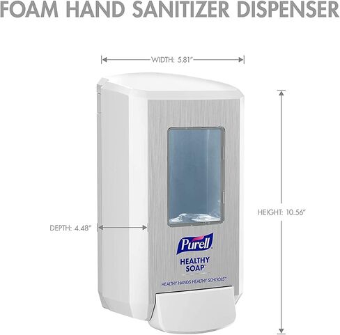 موزع صابون يدوي PURELL CS4، أبيض، لعبوات صابون صحي PURELL CS4 HEALTHY سعة 1250 مل (عبوة من قطعة واحدة) - 5130-01 - تم تصنيعه بواسطة GOJO, Inc. in Kuwait