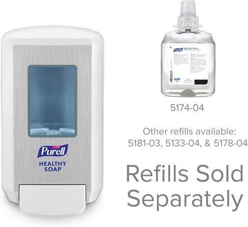 موزع صابون يدوي PURELL CS4، أبيض، لعبوات صابون صحي PURELL CS4 HEALTHY سعة 1250 مل (عبوة من قطعة واحدة) - 5130-01 - تم تصنيعه بواسطة GOJO, Inc. in Kuwait