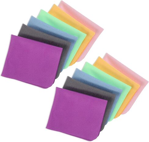12Pcs Eyeglass Glasses Cleaning Cloths (7" x 6") Cleaning Cloth for Eyeglasses Eye Glass Clean Cloths for Screens,Lense, Phones, Sunglasses,Eyeglass Cleaner Wipes Strong Cleaning Without Spray Cleaner in Saudi Arabia