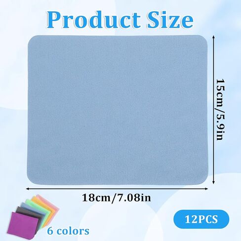 12Pcs Eyeglass Glasses Cleaning Cloths (7" x 6") Cleaning Cloth for Eyeglasses Eye Glass Clean Cloths for Screens,Lense, Phones, Sunglasses,Eyeglass Cleaner Wipes Strong Cleaning Without Spray Cleaner in Saudi Arabia