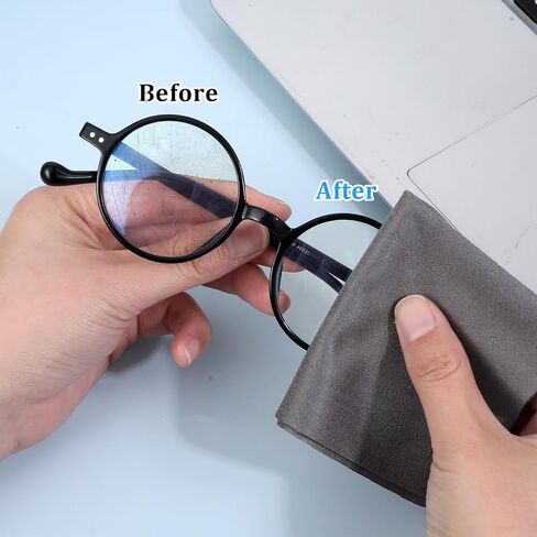 12Pcs Eyeglass Glasses Cleaning Cloths (7" x 6") Cleaning Cloth for Eyeglasses Eye Glass Clean Cloths for Screens,Lense, Phones, Sunglasses,Eyeglass Cleaner Wipes Strong Cleaning Without Spray Cleaner in Saudi Arabia