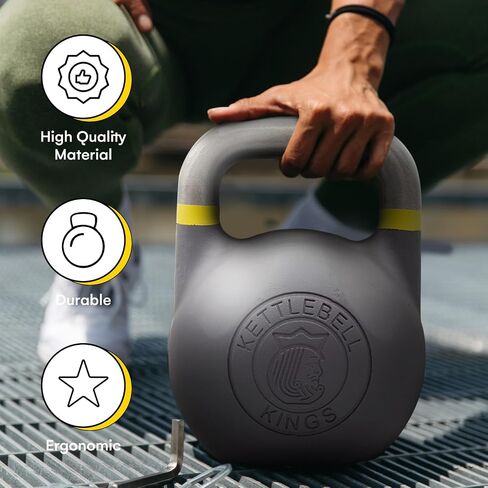 Kettlebell Kings Competition Kettlebells Weight (Fitness Edition) 20-75 LB | Hand weights Workout Gym Equipment & Strength training sets for Women & Men | Weights set for Home Gym in Saudi Arabia