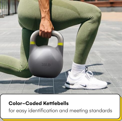 Kettlebell Kings Competition Kettlebells Weight (Fitness Edition) 20-75 LB | Hand weights Workout Gym Equipment & Strength training sets for Women & Men | Weights set for Home Gym in Saudi Arabia