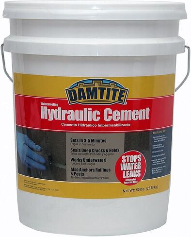 Damtite 07121 Gray Waterproofing Hydraulic Cement, 10 lb. Pail in Saudi Arabia