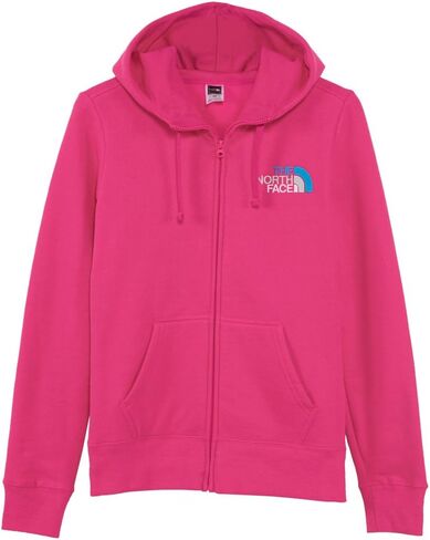 The North Face Women's EMB Logo Full Zip Hoodie Glo Pink/Quill Blue Multi M in Saudi Arabia