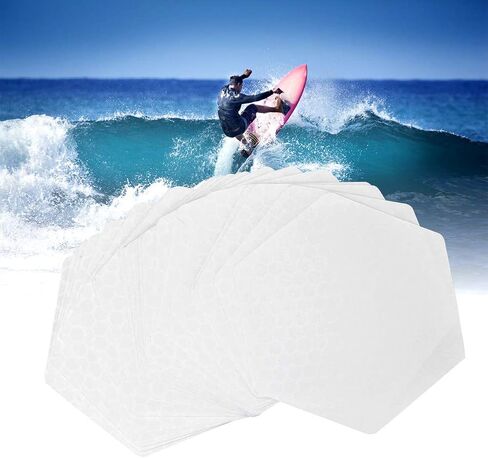 VBESTLIFE 20Pcs Traction Pads for Surf Deck, Paddle Board Non-Slip Silicone Mat with Honey Comb Hole - Adhesive Traction Pads for Surfboard Short Board Long Board in Saudi Arabia