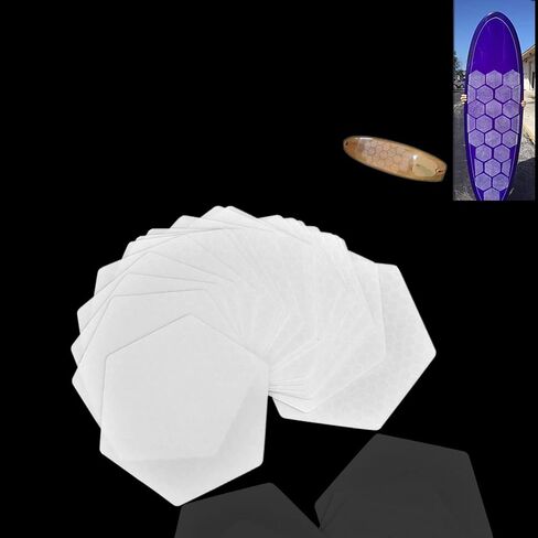 VBESTLIFE 20Pcs Traction Pads for Surf Deck, Paddle Board Non-Slip Silicone Mat with Honey Comb Hole - Adhesive Traction Pads for Surfboard Short Board Long Board in Saudi Arabia