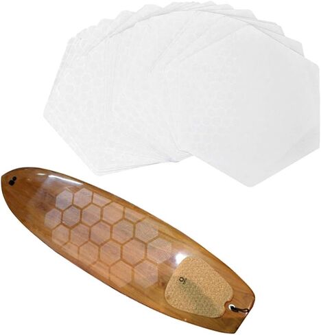 VBESTLIFE 20Pcs Traction Pads for Surf Deck, Paddle Board Non-Slip Silicone Mat with Honey Comb Hole - Adhesive Traction Pads for Surfboard Short Board Long Board in Saudi Arabia