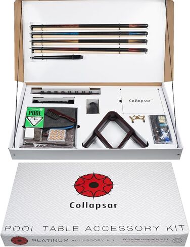 Collapsar Pool Table Accessories Kit, Premium Pool Stick & Retractable Cue Bridge, Billiard Balls Set &Table Covers, Ball & Cue Racks and Other Billiard Accessory in Saudi Arabia