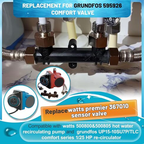 595926 صمام استشعار صمام تجاوز صمام مناسب للواتس الممتاز 500800&500805 وجروندفوس أب كومفورت سلسلة نظام مضخة إعادة تدوير الماء الساخن الفوري ضمان لمدة خمس سنوات in Kuwait