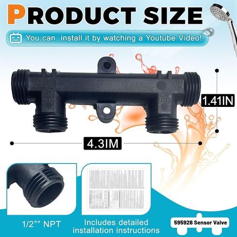 595926 صمام استشعار صمام تجاوز صمام مناسب للواتس الممتاز 500800&500805 وجروندفوس أب كومفورت سلسلة نظام مضخة إعادة تدوير الماء الساخن الفوري ضمان لمدة خمس سنوات in Kuwait